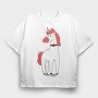 Unicorn, Tricou Oversize Barbati (Unisex)