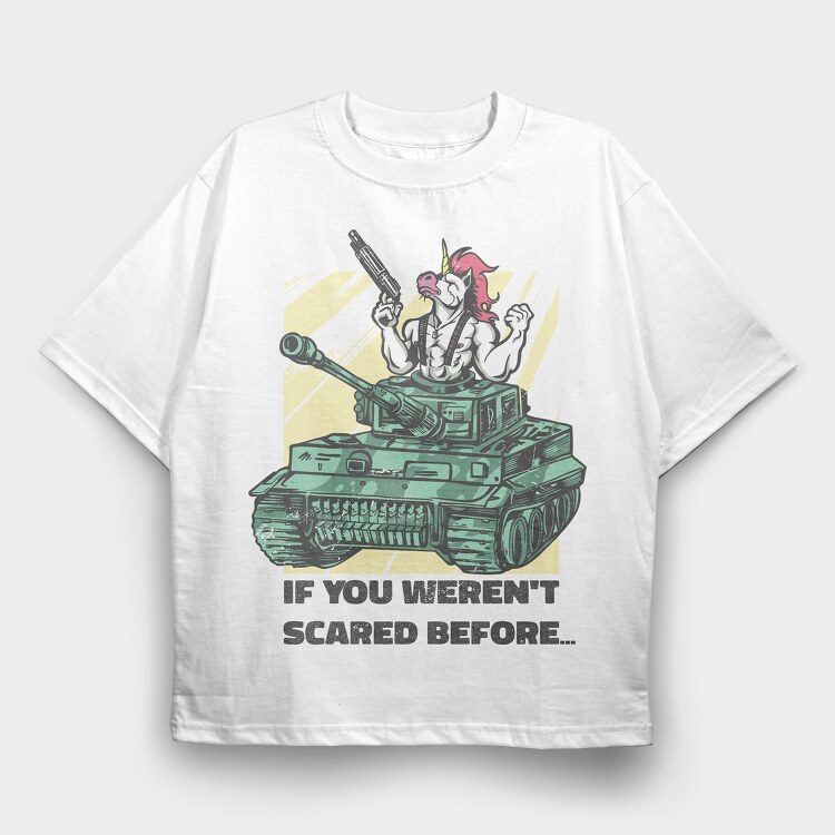 Unicorn Tank, Tricou Oversize Barbati (Unisex)