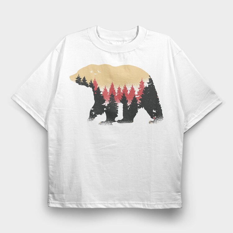 Bear Mountain, Tricou Oversize Barbati (Unisex)