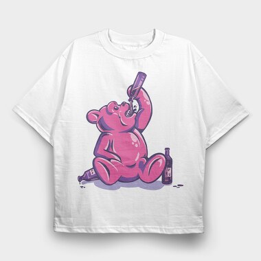 Gummy Bear Wine, Tricou Oversize Barbati (Unisex)