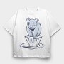 Polar Bear Alone, Tricou Oversize Barbati (Unisex)