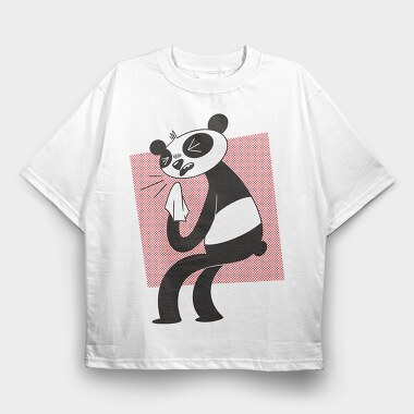 Allergic Panda, Tricou Oversize Barbati (Unisex)