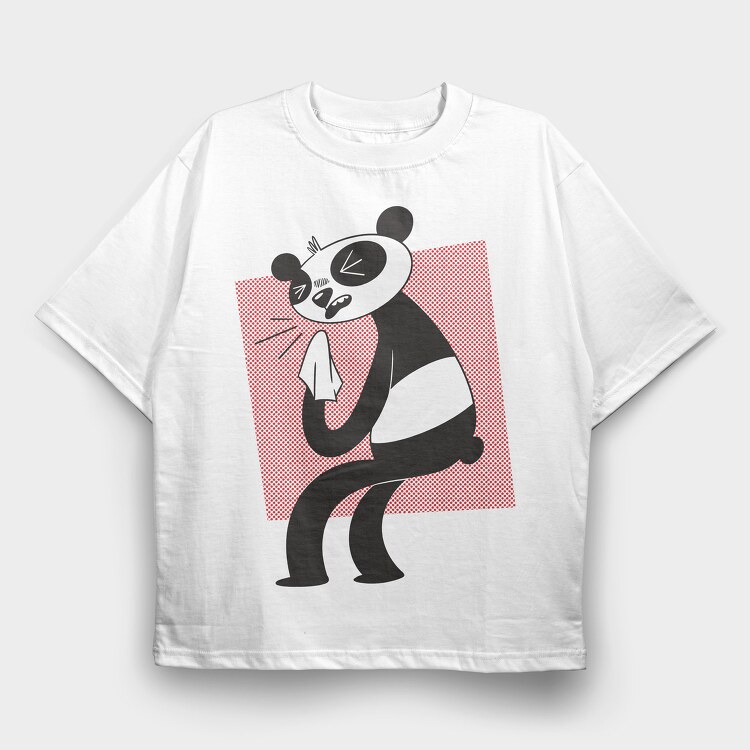 Allergic Panda, Tricou Oversize Barbati (Unisex)