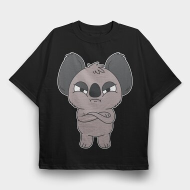 Angry Koala, Tricou Oversize Barbati (Unisex)