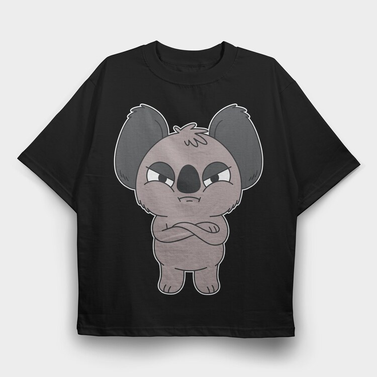 Angry Koala, Tricou Oversize Barbati (Unisex)