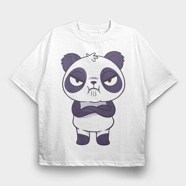 Angy Panda, Tricou Oversize Barbati (Unisex)