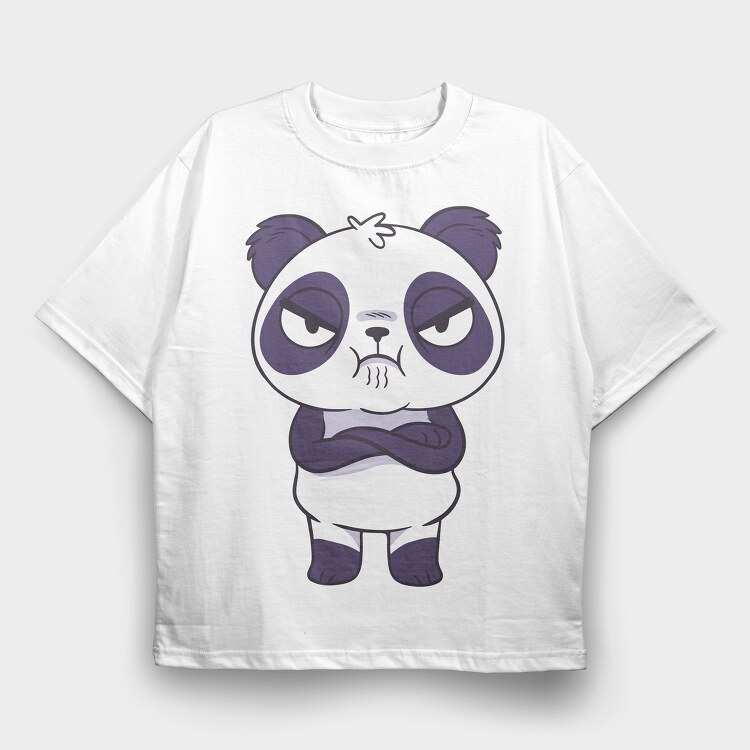 Angy Panda, Tricou Oversize Barbati (Unisex)