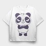 Angy Panda, Tricou Oversize Barbati (Unisex)