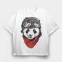 Googles Panda, Tricou Oversize Barbati (Unisex)