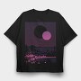 Abstract Retro, Tricou Oversize Barbati (Unisex)