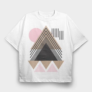 Abstract Geometric, Tricou Oversize Barbati (Unisex)