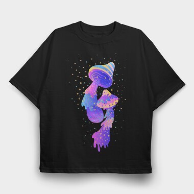 Psychedelics Mushrooms, Tricou Oversize Barbati (Unisex)