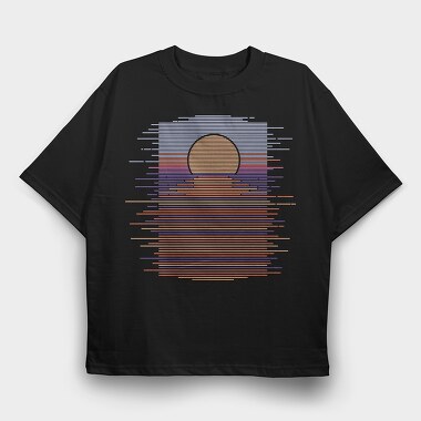 Landscape Sunset Tshirt, Tricou Oversize Barbati (Unisex)
