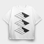 Minimal Geometric 4, Tricou Oversize Barbati (Unisex)