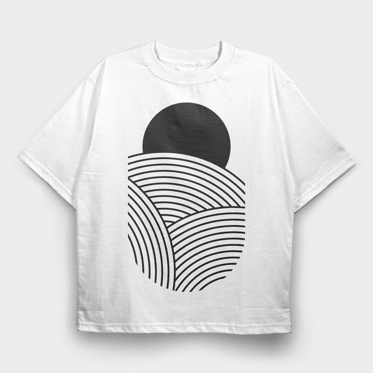 Minimal Geometric01, Tricou Oversize Barbati (Unisex)