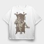 Viking Lady, Tricou Oversize Barbati (Unisex)