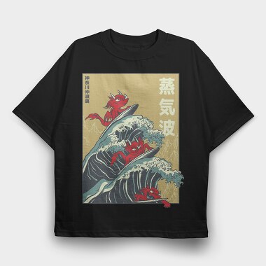 Big Wave Dragons, Tricou Oversize Barbati (Unisex)