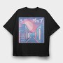City Vaporwave, Tricou Oversize Barbati (Unisex)
