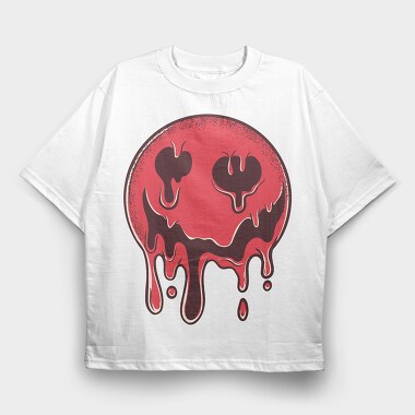 Droopy Smiley Face, Tricou Oversize Barbati (Unisex)