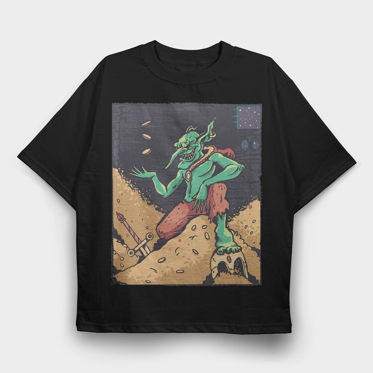 Goblin Gold, Tricou Oversize Barbati (Unisex)