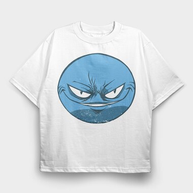 Grim Smiley, Tricou Oversize Barbati (Unisex)