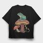 Mushroom Frog, Tricou Oversize Barbati (Unisex)