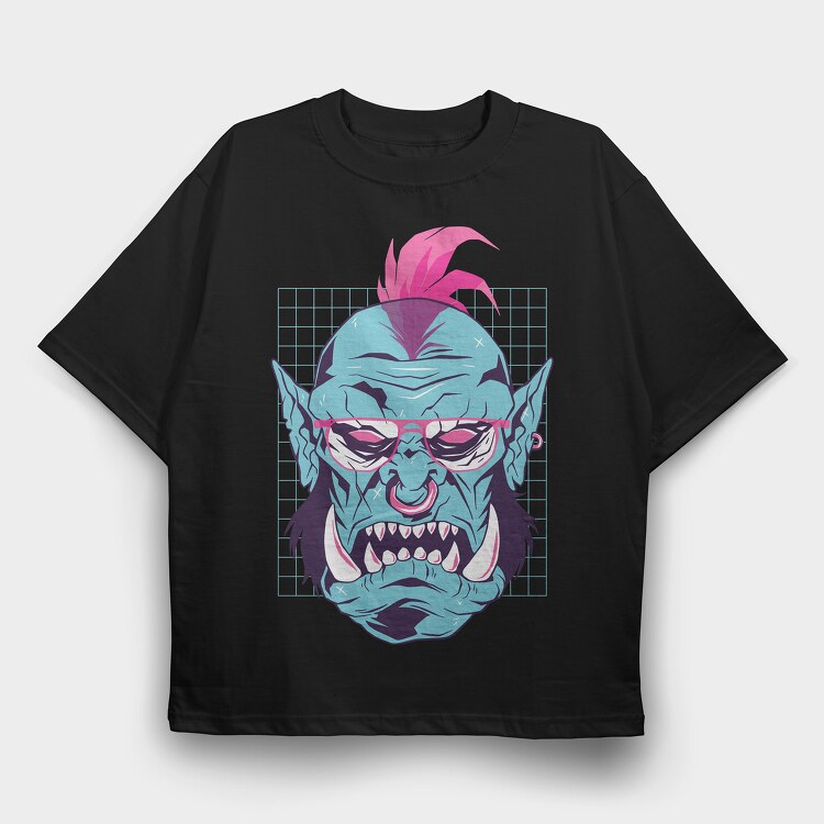 Orc Vaporwave, Tricou Oversize Barbati (Unisex)