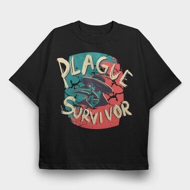 Plague Survivor, Tricou Oversize Barbati (Unisex)