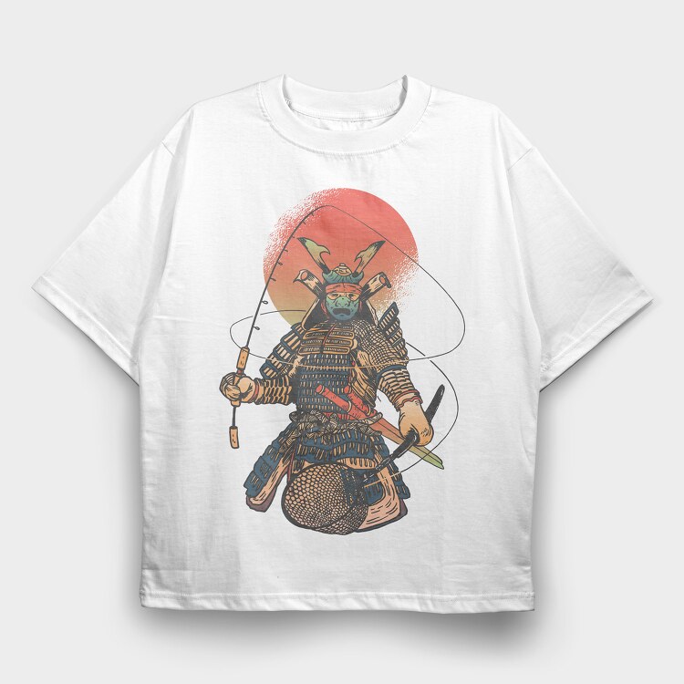 Samurai Spinning Rod Net, Tricou Oversize Barbati (Unisex)