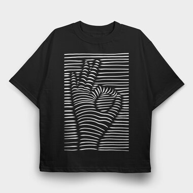 Ok Symbol 3d, Tricou Oversize Barbati (Unisex)