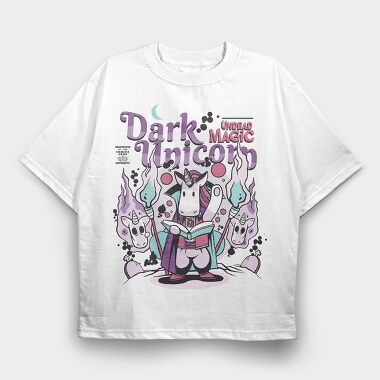 Dark Unicorn Funny, Tricou Oversize Barbati (Unisex)
