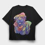 Rottweiler Watercolor, Tricou Oversize Barbati (Unisex)