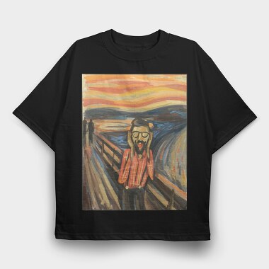 Hipster Scream, Tricou Oversize Barbati (Unisex)