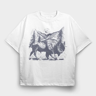 Byson Hand Draw, Tricou Oversize Barbati (Unisex)