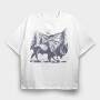 Byson Hand Draw, Tricou Oversize Barbati (Unisex)