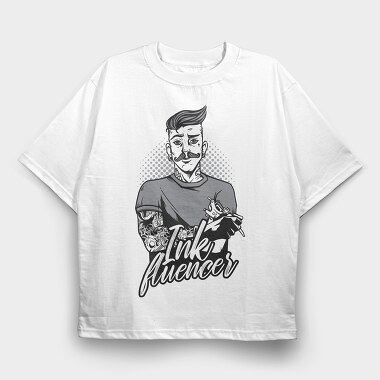 Ink Fluencer, Tricou Oversize Barbati (Unisex)