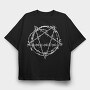 Barbed Wire Pentagram, Tricou Oversize Barbati (Unisex)