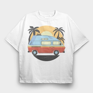Camper Van, Tricou Oversize Barbati (Unisex)