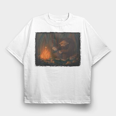Camping Big Foot, Tricou Oversize Barbati (Unisex)