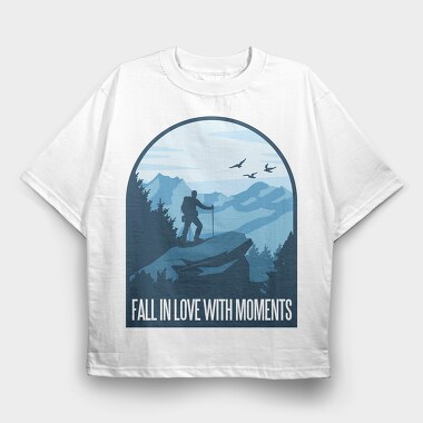 Fall In Love With Moments, Tricou Oversize Barbati (Unisex)