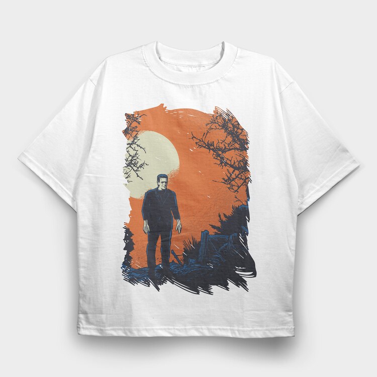 Frankestein, Tricou Oversize Barbati (Unisex)