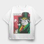 Mr Pig Comics, Tricou Oversize Barbati (Unisex)