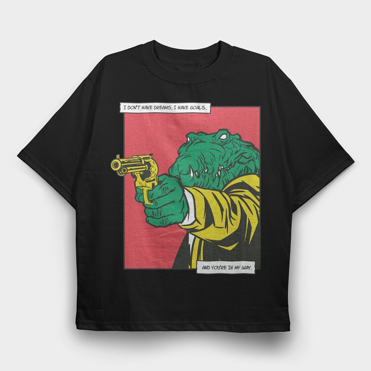 Alligator Pistol, Tricou Oversize Barbati (Unisex)