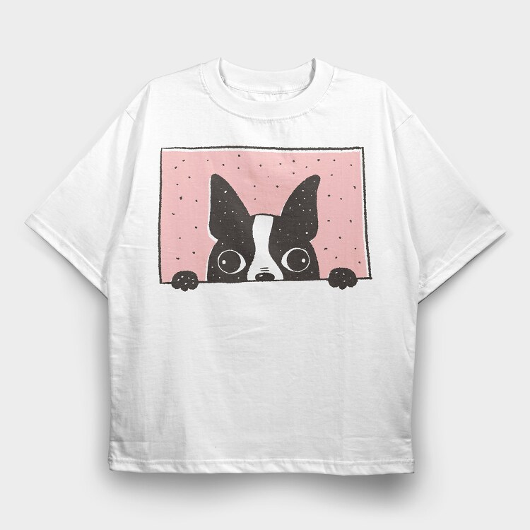 Cute Dog, Tricou Oversize Barbati (Unisex)