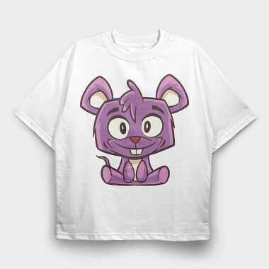Cute Mouse, Tricou Oversize Barbati (Unisex)