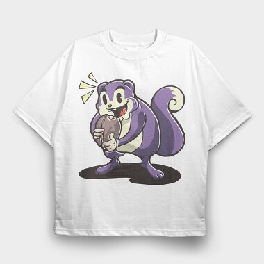 Cute Squirrel, Tricou Oversize Barbati (Unisex)