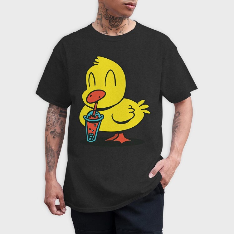 Duck Bubble Tea, Tricou Barbati (Unisex)