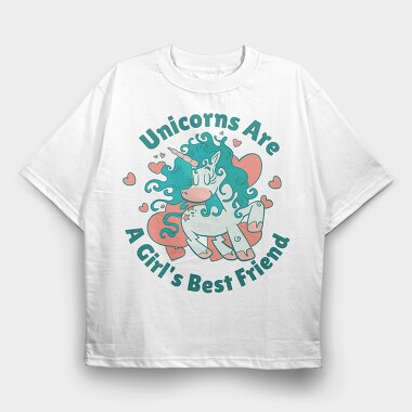 Cute Unicorn, Tricou Oversize Barbati (Unisex)