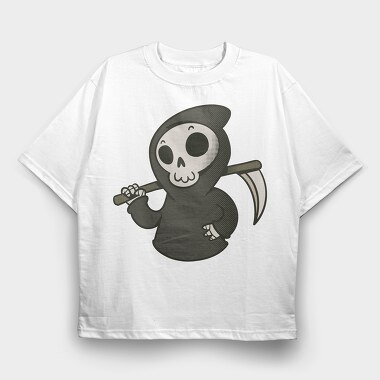 Cute Grim Reaper, Tricou Oversize Barbati (Unisex)