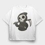 Cute Grim Reaper, Tricou Oversize Barbati (Unisex)
